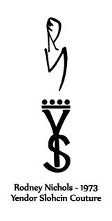 RNYS RODNEY NICHOLS-1973 YENDOR SLOHCIN COUTURE trademark