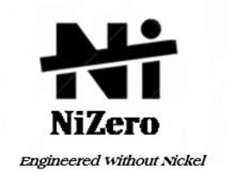 NI NIZERO ENGINEERED WITHOUT NICKEL trademark