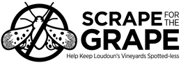 SCRAPE FOR THE GRAPE HELP KEEP LOUDOUN'S VINEYARDS SPOTTED-LESS trademark