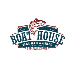 BOAT HOUSE TIKI BAR & GRILL EST. 2014 RED FISH POINT CAPE CORAL YACHT CLUB trademark