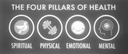 THE FOUR PILLARS OF HEALTH SPIRITUAL PHYSICAL EMOTIONAL MENTAL trademark