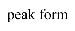 PEAK FORM trademark