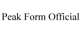 PEAK FORM OFFICIAL trademark