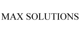 MAX SOLUTIONS trademark