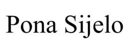 PONA SIJELO trademark
