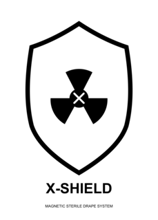 X-SHIELD MAGNETIC STERILE DRAPE SYSTEM trademark
