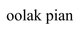 OOLAK PIAN trademark