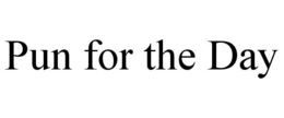 PUN FOR THE DAY trademark
