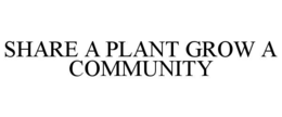 SHARE A PLANT GROW A COMMUNITY trademark