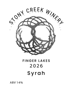 STONY CREEK WINERY FINGER LAKES 2026 SYRAH ABV 14% trademark