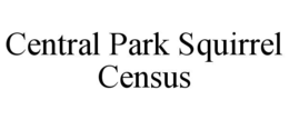 CENTRAL PARK SQUIRREL CENSUS trademark