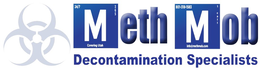 METH MOB DECONTAMINATION SPECIALISTS 24/7 365 COVERING UTAH 801-318-1583 1 CALL INFO@METHMOB.COM trademark
