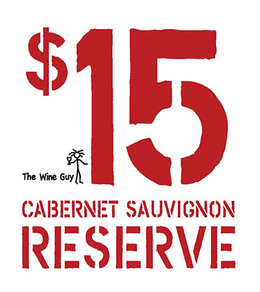 $15 THE WINE GUY CABERNET SAUVIGNON RESERVE trademark