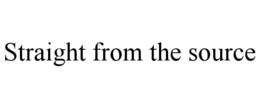 STRAIGHT FROM THE SOURCE trademark