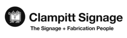 CLAMPITT SIGNAGE THE SIGNAGE + FABRICATION PEOPLE trademark