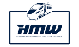 HMW DESIGNED FOR DURABILITY, BUILT FOR THE RAILS. trademark