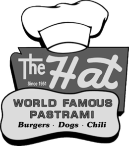 THE HAT SINCE 1951 WORLD FAMOUS PASTRAMI BURGERS • DOGS • CHILI trademark