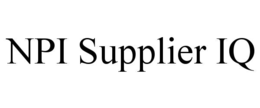 NPI SUPPLIER IQ trademark