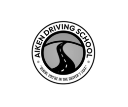 AIKEN DRIVING SCHOOL · "WHERE YOU'RE IN THE DRIVER'S SEAT!"· trademark