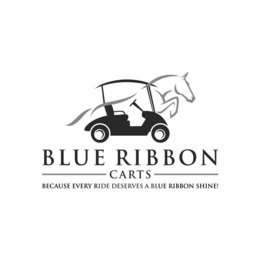 BLUE RIBBON CARTS. BECAUSE EVERY RIDE DESERVES A BLUE RIBBON SHINE! trademark