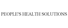 PEOPLE'S HEALTH SOLUTIONS trademark