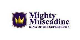 MIGHTY MUSCADINE KING OF THE SUPERFRUITS trademark