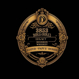 DD 3853 DUKES & DUKES LEGACY BOURBON WHISKEY LLOYD "PAPI'S" DUKES D trademark