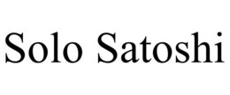 SOLO SATOSHI trademark