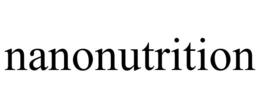 NANONUTRITION trademark