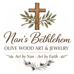 NAN’S BETHLEHEM OLIVE WOOD ART & JEWELRY ART BY NAN - ART BY FAITH trademark