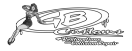 GB CUSTOMS RESTORATIONS AND COLLISION REPAIR trademark