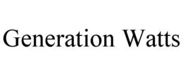 GENERATION WATTS trademark