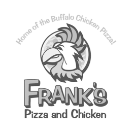 HOME OF THE BUFFALO CHICKEN PIZZA! FRANK'S PIZZA AND CHICKEN trademark