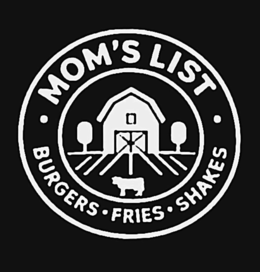 MOM'S LIST BURGERS FRIES SHAKES trademark