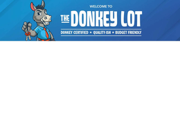 WELCOME TO THE DONKEY LOT DONKEY CERTIFIED QUALITY-ISH BUDGET FRIENDLY trademark