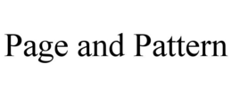 PAGE AND PATTERN trademark