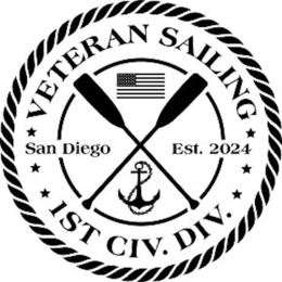 VETERAN SAILING SAN DIEGO EST. 2024 1ST CIV. DIV. trademark