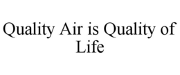 QUALITY AIR IS QUALITY OF LIFE trademark