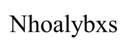 NHOALYBXS trademark