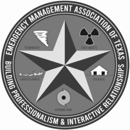 & BUILDING EMERGENCY MANAGEMENT 3 INTERACTIVE PROFESSIONALISM TEXAS OF ASSOCIATION TORNADO GRASSLANDS HURRICANE HAZ-MAT'L FLOODS RELATIONSHIPS trademark