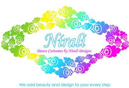 NIRALI DANCE COSTUMES BY NIRALI DESIGNS WE ADD BEAUTY AND DESIGN TO YOUR EVERY STEP trademark
