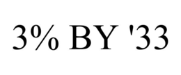3% BY '33 trademark