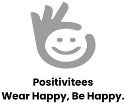 POSITIVITEES WEAR HAPPY, BE HAPPY. trademark