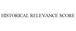 HISTORICAL RELEVANCE SCORE trademark