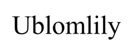 UBLOMLILY trademark