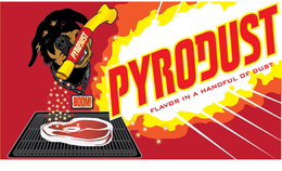PYRODUST FLAVOR IN A HANDFUL OF DUST BOOM trademark