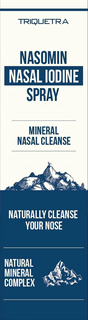 TRIQUETRA NASOMIN NASAL IODINE SPRAY MINERAL NASAL CLEANSE NATURALLY CLEANSE YOUR NOSE NATURAL MINERAL COMPLEX trademark