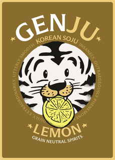 GENJU KOREAN SOJU LEMON GRAIN NEUTRAL SPIRITS INSANELY, OUTRAEGEOUSLY, PHENEMONEA OUSLY, EXTRAORDINARILY, UTTERLY SMOOTH trademark