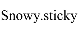 SNOWY.STICKY trademark