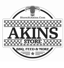 AKINS STOREATAKINS.COM BBQ, FEED & MORE STORE trademark
